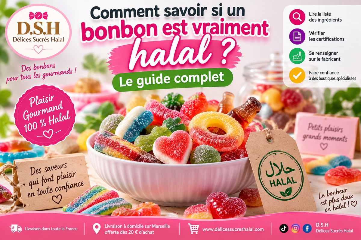 Bonbons halal colorés – guide pour reconnaître un bonbon halal