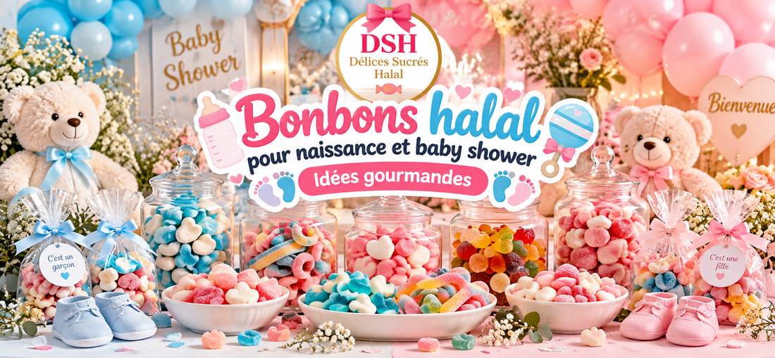 Bonbons halal pour naissance et baby shower : idées gourmandes